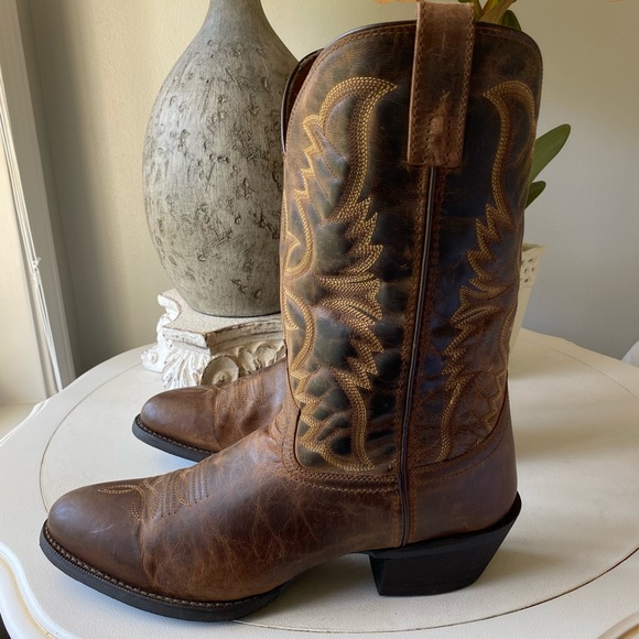 Laredo Mens Breakout 12” Leather Western Cowboy Boots 11.5D Rust Brown - Picture 5 of 14